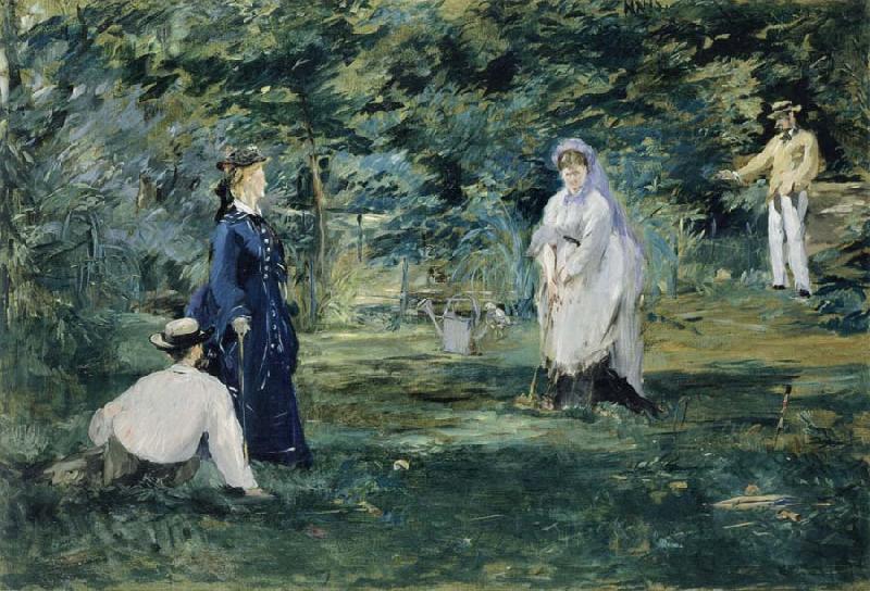 Edouard Manet A Game of Croquet oil painting image